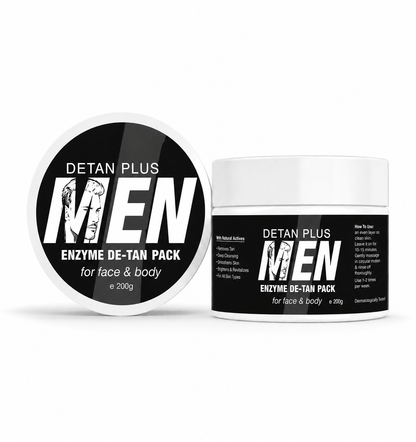 Detan Plus Men Enzyme De-Tan Pack For Face & Body (200g)